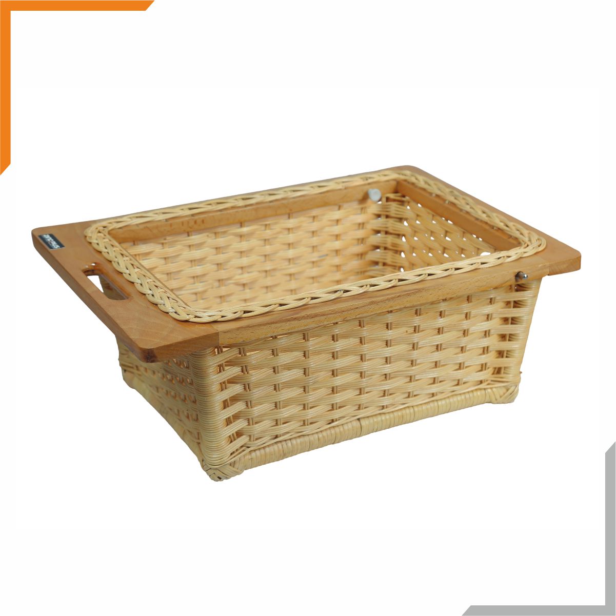Wicker Basket with Runners (Gold)